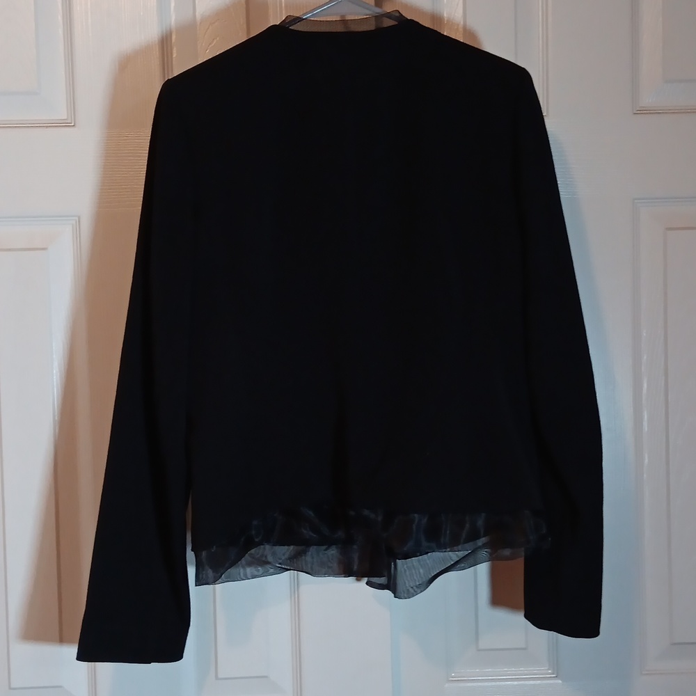Gap Black Blazer Jacket with Sheer Trim - 12 - Picture 5 of 5